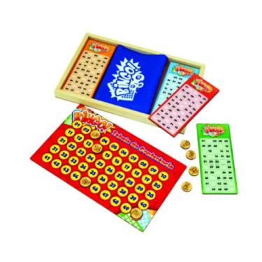 Imagem de Jogo Bingo 8 Cartelas Brinquedo Educativo Em Mdf - Maninho Brinquedos
