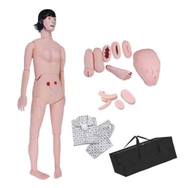 Imagem de Simulador de cuidados com o paciente multifuncional modelo de manequim de treinamento de enfermagem para estudantes habilidades de treinamento e material de ensino 170 cm