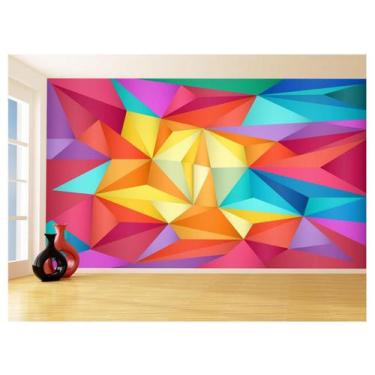 Imagem de Papel De Parede 3D Geométrico Formas Linhas Cor 3,5M Gmt130 - Você Dec