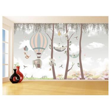 Imagem de Papel De Parede 3D Infantil Bichinos Floresta 3,5M Azs357 - Você Decor
