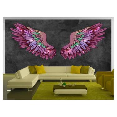 Imagem de Papel De Parede 3D Arte Asas Selfie Insta Cores 3,5M Tra401 - Você Dec