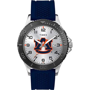Imagem de Timex Tribute Relógio masculino Gamer 42 mm Quartzo com pulseira de silicone, Auburn Tigers, Relógio de quartzo