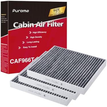 Imagem de Puroma Filtro de ar de cabine com carvão ativado, substituição para CP966, CF11966, Select Buick Enclave, Encore GX, Envision, Regal, LaCrosse, Cadillac, GMC, Bolt EV, Camaro, Colorado