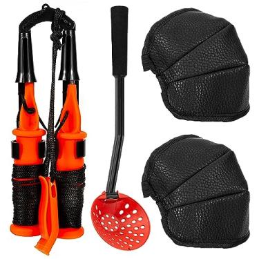 Imagem de Conjunto de Equipamentos Pesca no Gelo Colher Picaretas Joelheiras Combinação para Esportes Inverno