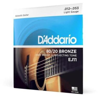 Imagem de Encordoamento Violão Aço .012-.053/20 Bronze EJ11 D Addario
