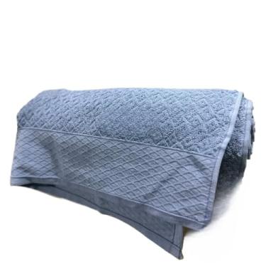 Imagem de Toalha Banho Toalhas de Banho Grandes e Macias 100% AlgodãO Puro Altamente Absorvente AgradáVel ao Toque Adequado para Todos os Tipos de Casas de Banho(Azul)