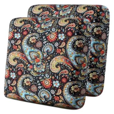 Imagem de YISUN Capas de sofá de poliuretano à prova d'água e respiráveis para assento de sofá para 1/2/3 lugares, substituição elástica para cadeira/protetor de móveis (flor, 2 peças)