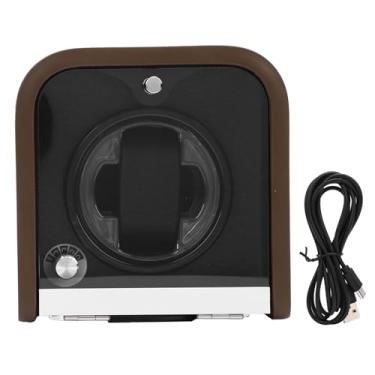 Imagem de Asixxsix Enrolador de relógios automático, caixa enroladora com motor super silencioso de 10dB e luz LED suave, 5 modos de rotação para relógios mecânicos automáticos.