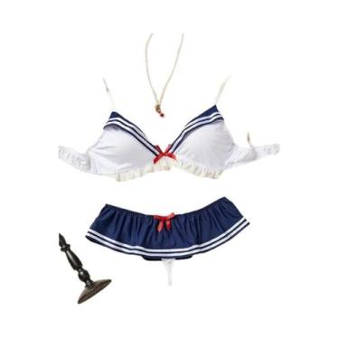 Imagem de Conjunto De Lingerie Sexy Transparente Com Sutiã E Calcinha, Fantasia 