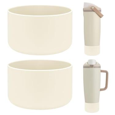 Imagem de HEYSKAY 2 peças de base protetora de silicone para bota Stanley Quencher Adventure 1,134 g e Stanley IceFlow 590 ml copo de 850 g e compatível com garrafas de água Hydro Sport de 350 a 680 g, Yeti e