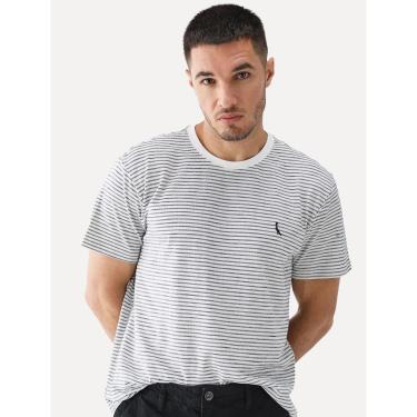 Imagem de Camiseta Reserva Masculina Regular Blue Listrado Branca-Masculino