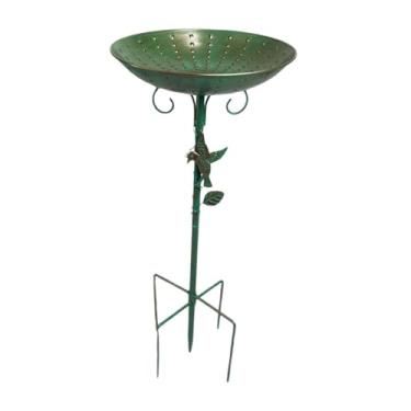 Imagem de Ｂｅｓｇａ Alimentador e bebedouro para pássaros, fácil de limpar e reabastecer, com grande capacidade, base estável de metal com 5 pontas, ideal para áreas