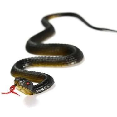 Imagem de Cobra de Borracha Realista  Brinquedo de Simulação e Decoração - Genér