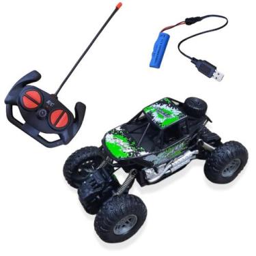 Imagem de Carrinho Controle Remoto 4x4 Importway C/ Suspensão Verde