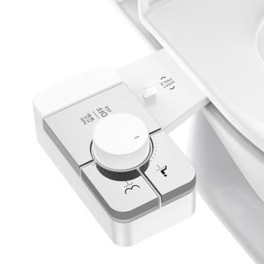 Imagem de Acessório de bidê para assento de vaso sanitário, pressão ajustável de água fria fresca, entrada de aço inoxidável (branco)