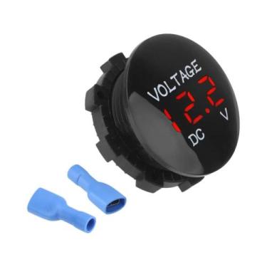 Imagem de Mini Voltímetro Digital 12V-24V Com Display LED Para Carro, Moto, Barc