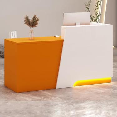 Imagem de Mesa de recepção, balcão de recepção, mesa de recepção de salão, mesa de recepção em pé, recepção pequena, balcão de loja, mesa de recepção em forma de L, caixa e balcão de recepção com balcão