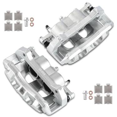 Imagem de UNITHUB Kit de pinça de freio dianteiro direito + conjunto esquerdo com suporte 18B5404 18B5405 compatível com Ford F150 Lobo 2011-2020 (conjunto de 2)
