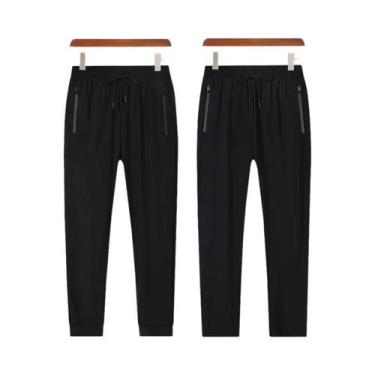 Imagem de Calças Esportivas Masculinas De Secagem Rápida Em Seda Gelada, Respirá