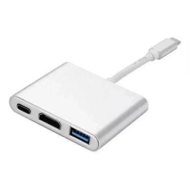 Imagem de Cabo Adaptador Usb 3.1 Tipo C Thunderbolt 3.0 X Hdmi Usb 3 T
