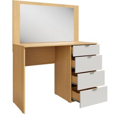 Imagem de Penteadeira 4 Gavetas Lis 5526 Móveis Sul - Canary/Offwhite