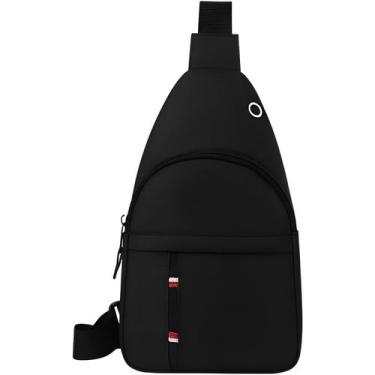 Imagem de Bolsa Pochete Casual Transversal Multifuncional Estilosa Cor:Preto - D