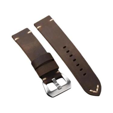 Imagem de Pulseira De Couro Artesanal Vintage Para Relógio Panerai PAM 20mm 22mm