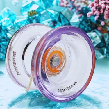 Imagem de Ioiô Profissional c/ Rolamento Yo-yo H1 Ciclone Brinquedo Retrô Cores 
