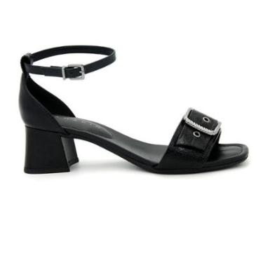 Imagem de Sandalia Ramarim 2524103 Fivela Salto Alto Grosso Feminino-Feminino
