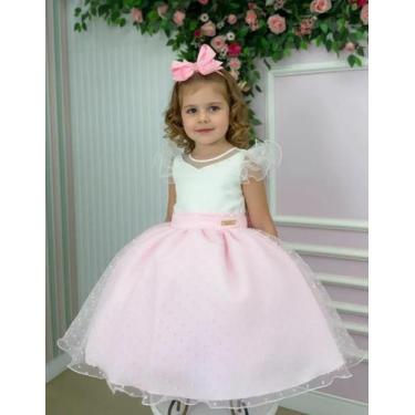 Imagem de Vestido Infantil Mini Miss Betani Rosa Claro Luxo Festas - miss mini, 
