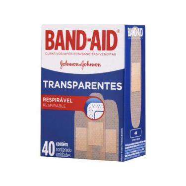 Imagem de BandAid Curativos Transparentes com 40 unidades - JXJ CURATIVOS