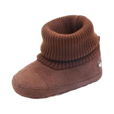 Imagem de Botas Infantis Para Bebês, Sapatos Quentes De Inverno, Sapatos Sólidos