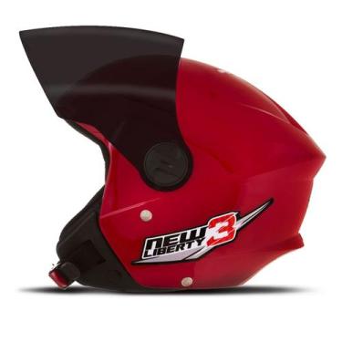 Imagem de Capacete New Liberty 3 Three Viseira Fumê Moto Aberto Pro Tork Seguran