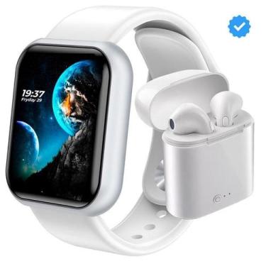 Imagem de Fone de Ouvido Sem Fio Bluetooth TWS com Controle Touch Smartwatch Y8 