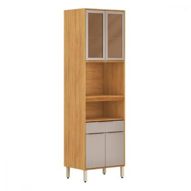 Imagem de Paneleiro com Vidro Reflecta 4 Portas 1 Gaveta Em MDF Plena Demobile