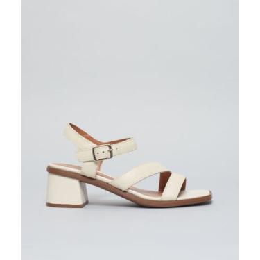 Imagem de Sandalia Media Couro Eliana - Offwhite, Offwhite, 37