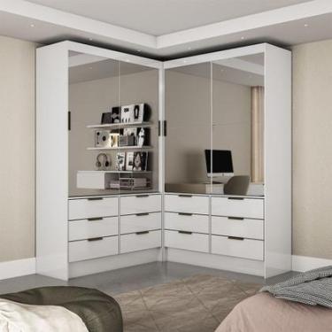 Imagem de Closet Casal Duplo Sevilha 4 Portas Premium 12 Gavetas Carioca Móveis