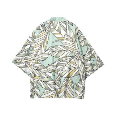 Imagem de Yukata Unissex Com Estampa De Sakura, Kimono Japonês Harajuku, Roupa A