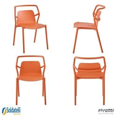 Imagem de Kit 4 Cadeiras Outdoor Enjoy UV Empilhável Várias Cores - Rivatti, Pês