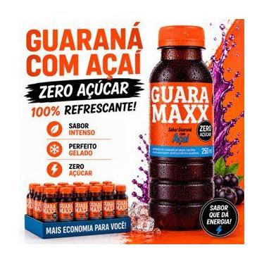 Imagem de Guara Maxx Zero Guaraná com Açaí 250ml Sem Açúcar Baixas Calorias