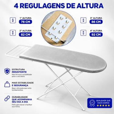 Imagem de Tabua De Passar Roupa Extra Forte Premium Com Tecido Térmico Com Supor