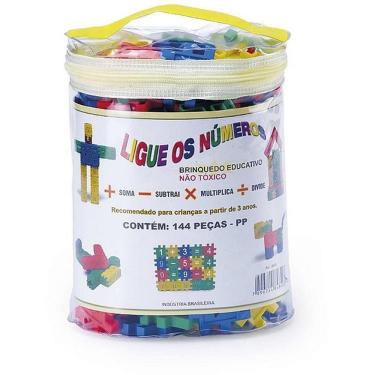 Imagem de Brinquedo Educativo para Montar Ligue Números 144 Peças Coloridas Monte Líbano