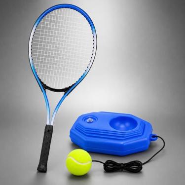 Imagem de Kit Treino de Tênis com Raquete 52cm Base e Bola Elástica para Adultos