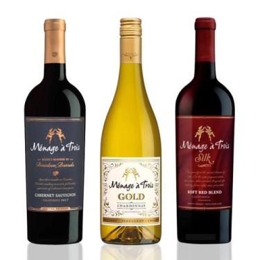 Imagem de Combo 3 Vinhos Americanos 750ml - Menage A Trois