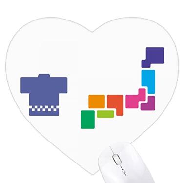 Imagem de Kimono mapa japonês personalizado usando mousepad de coração tapete de borracha para escritório