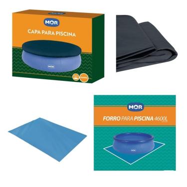 Imagem de Kit Capa + Forro Para Piscina Splash Fun 4600 Litros - Mor