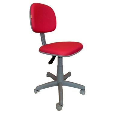 Imagem de Cadeira Secretária Rosa Pink Base Cinza Home Office Nacional