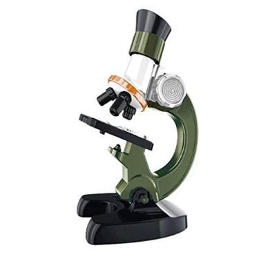 Imagem de Kit de acessórios para microscópio 100X-1200X Kit de microscópio biológico de laboratório Slides microscópio biológico (Cor: Verde)