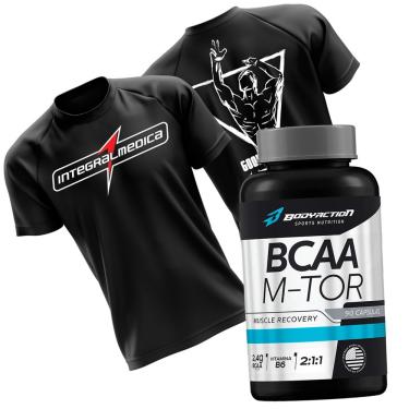 Imagem de Camiseta Dry Fit Integralmedica Zyzz + Bcaa M-Tor 90 Cáps - Body Action