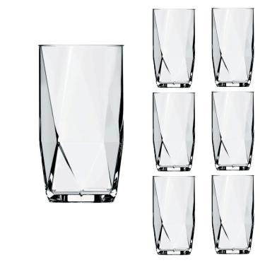 Imagem de kit 6 Copos De Vidro Lond Drink 360ML Topazio Transparente